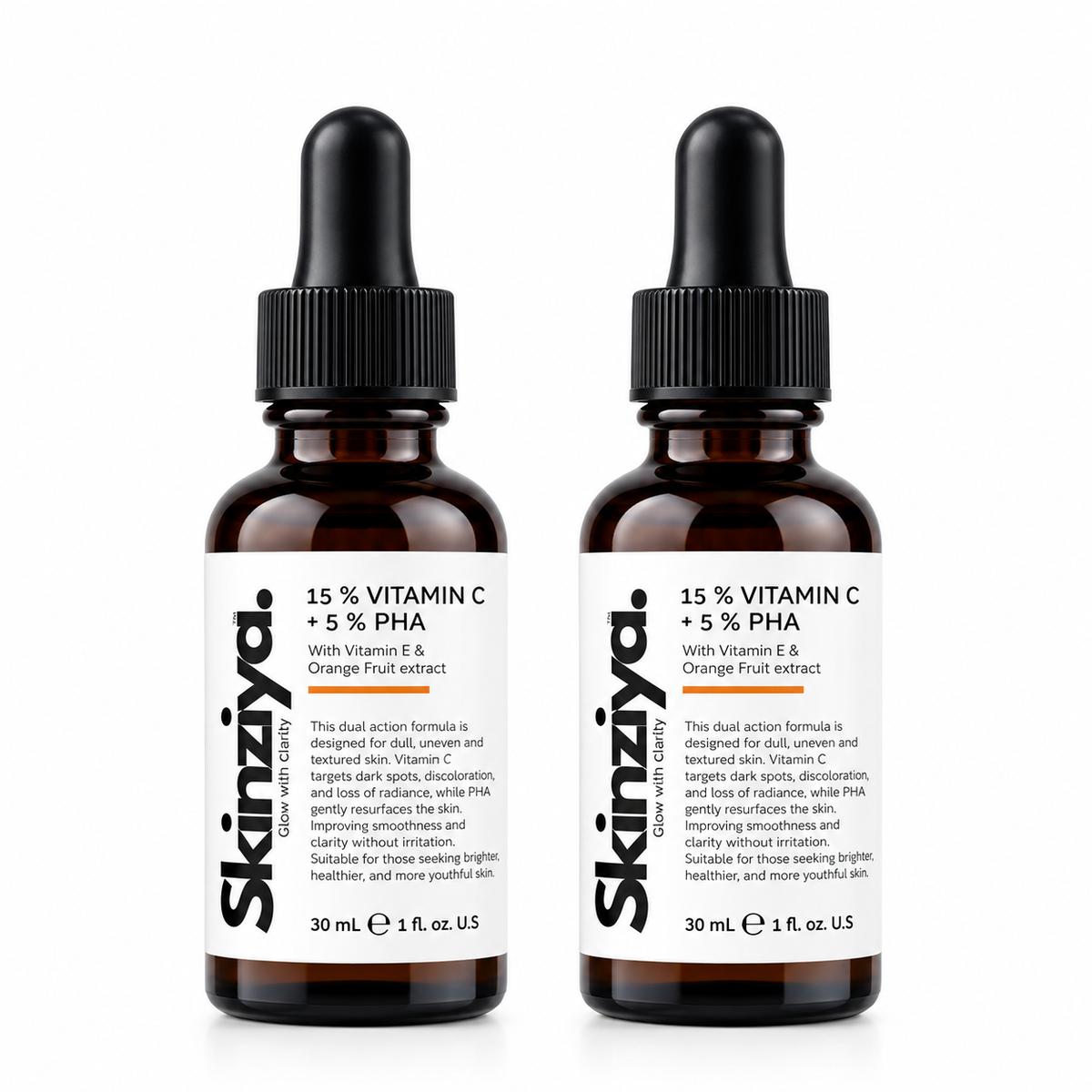 15% Vitamin C + 5 % PHA Face Serum – Pack of 2