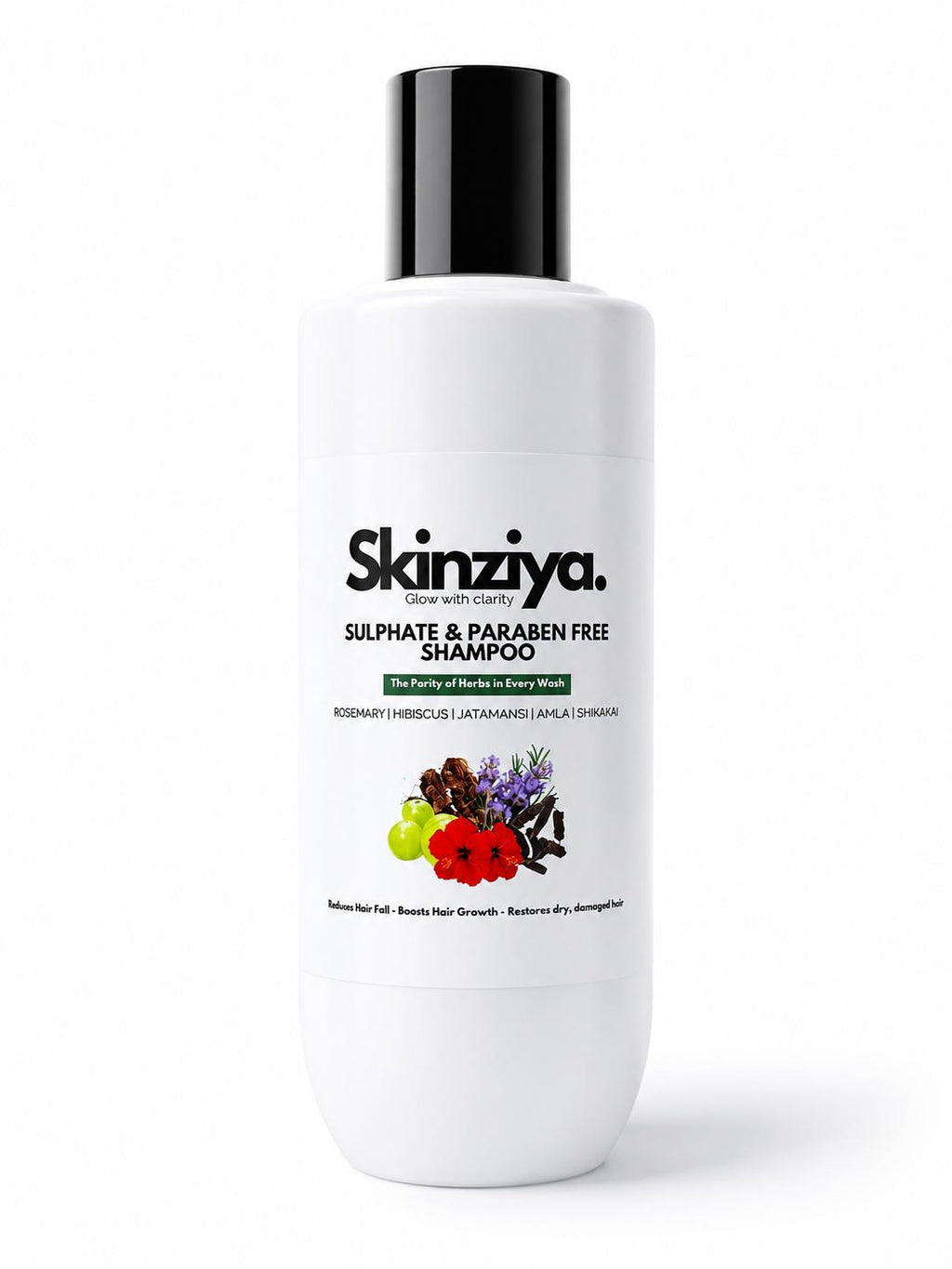 Skinziya Hair Fall Control & Growth Booster Shampoo | Sulphate & Paraben Free | 250ml