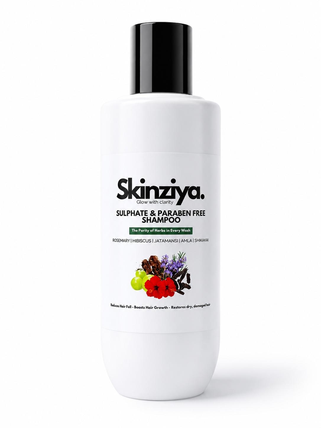 Skinziya Hair Fall Control & Growth Booster Shampoo | Sulphate & Paraben Free | 250ml