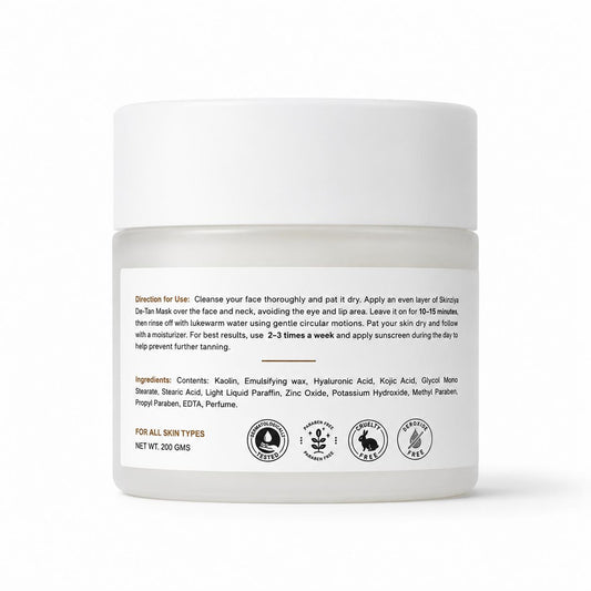 Skinziya De-Tan Face Mask - With Kojic Acid | 200 Gms