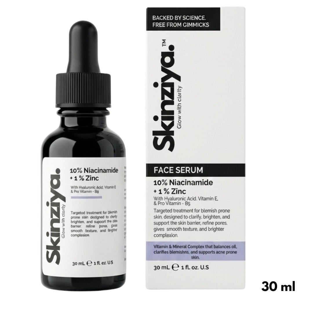 Skinziya 10% Niacinamide + 1% Zinc Serum Oil Control & Pore Refining - Skinziya
