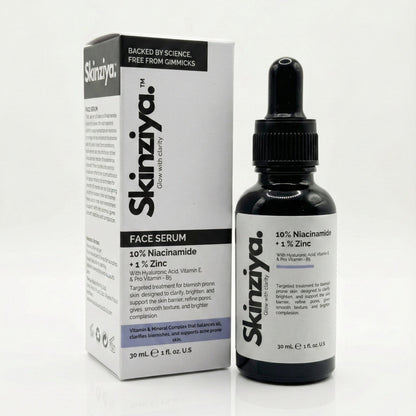 Skinziya 10% Niacinamide + 1% Zinc Serum – Oil Control & Pore Refining - Skinziya