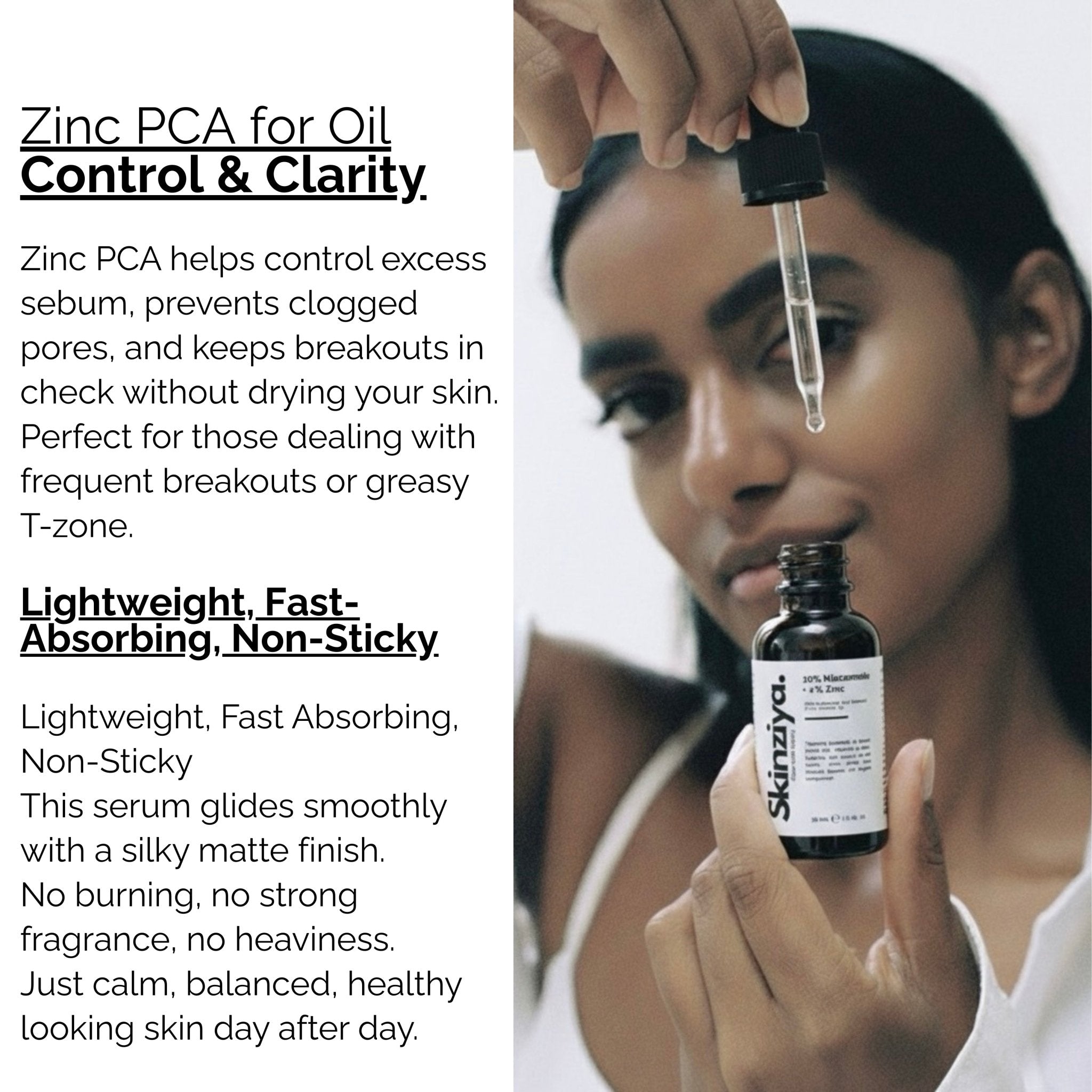 Skinziya 10% Niacinamide + 1% Zinc Serum – Oil Control & Pore Refining - Skinziya