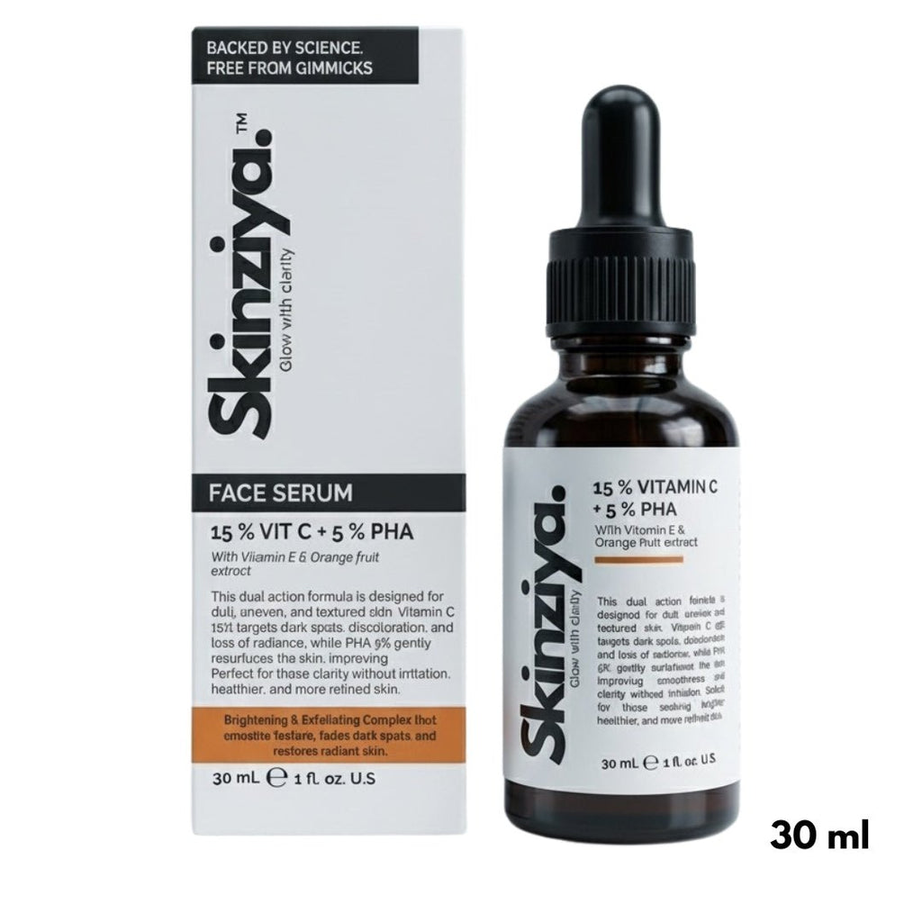 Skinziya 15% Vitamin C + 5% PHA Face Brightening & Glow Booster - Skinziya