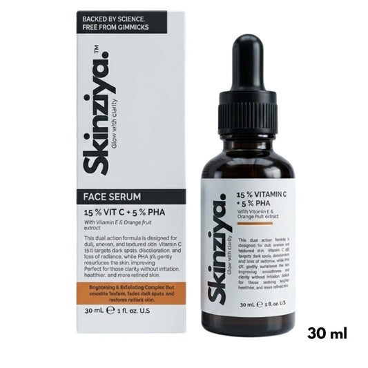 Skinziya 15% Vitamin C + 5% PHA Face Brightening & Glow Booster - Skinziya