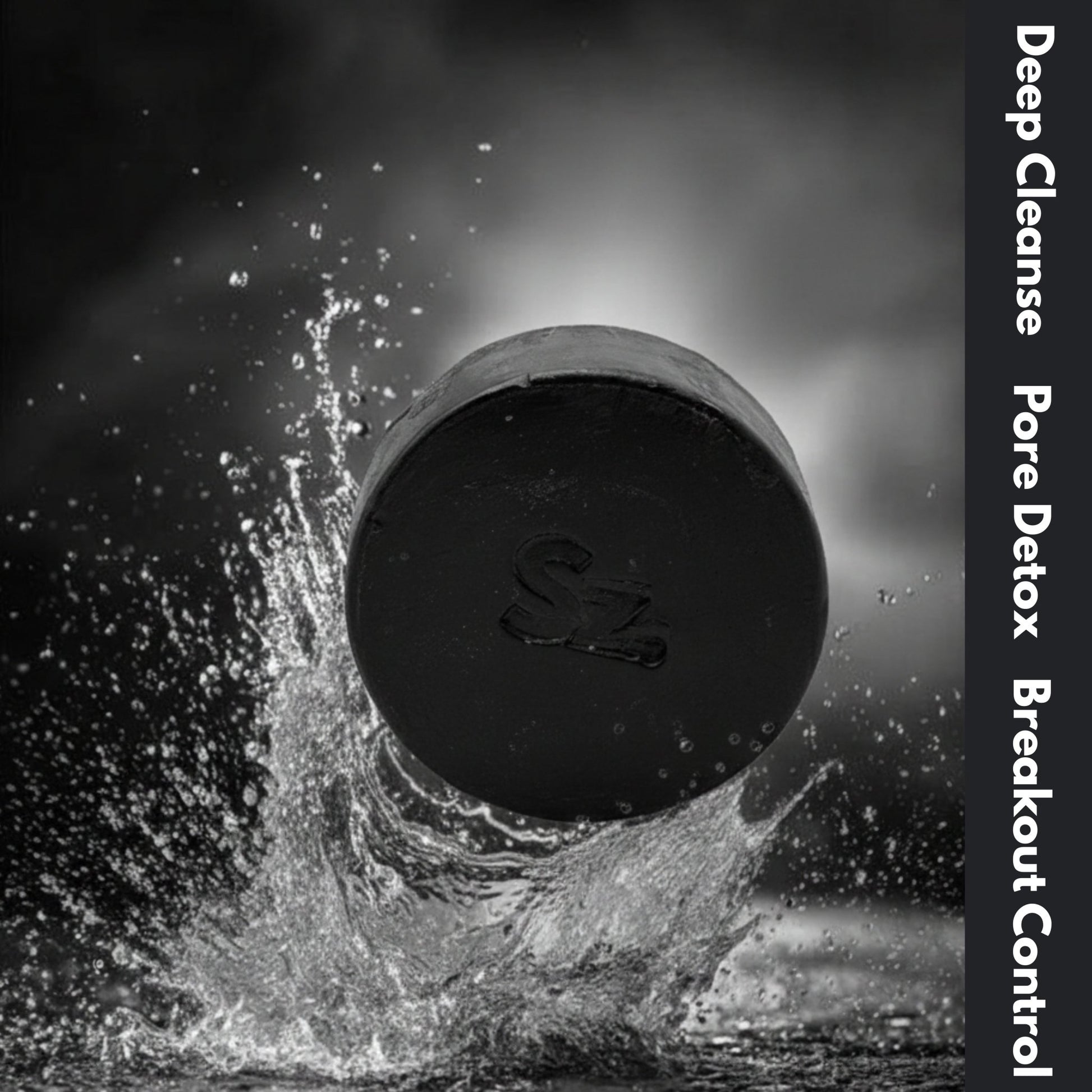 Skinziya Charglow Activated Bamboo Charcoal Soap Deep Detox, Pore Purifying & Oil Control Cleansing Bar with Vitamin E | For Face & Body | Men & Women - Skinziya
