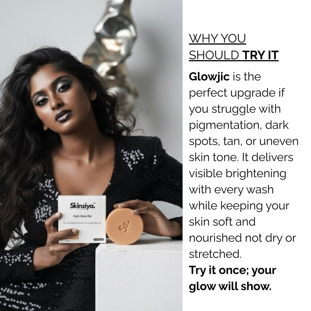 Skinziya Glowjic Kojic Acid Soap – Skin Brightening & Dark Spot Care - Skinziya