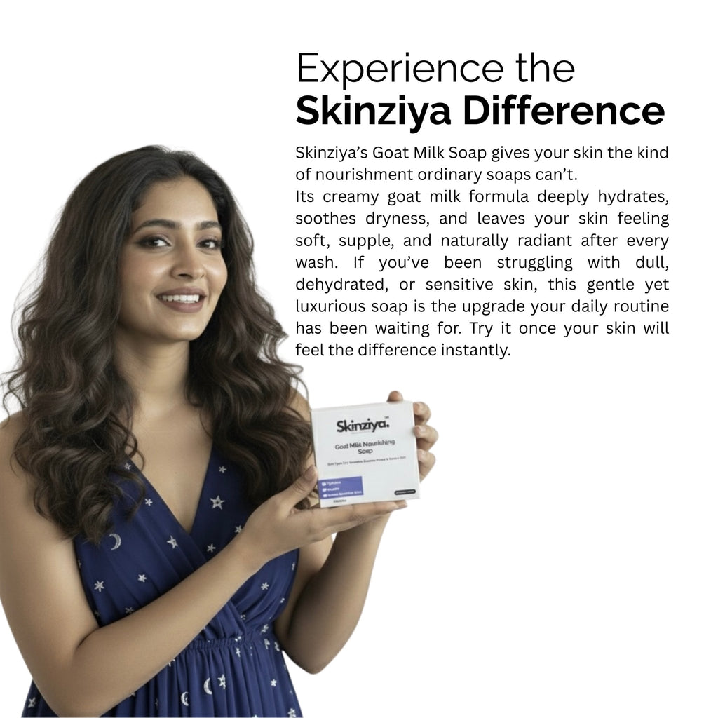 Skinziya Goat Milk Moisturizing Bath Soap – Gentle Hydration Bar - Skinziya