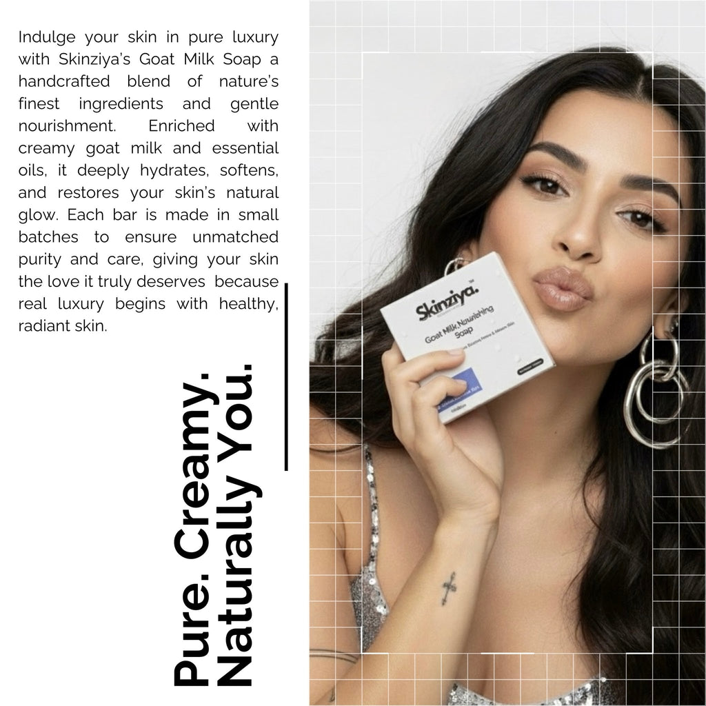 Skinziya Goat Milk Moisturizing Bath Soap – Gentle Hydration Bar - Skinziya