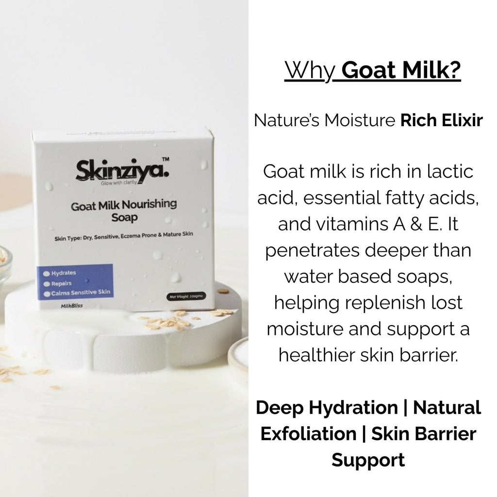 Skinziya Goat Milk Moisturizing Bath Soap – Gentle Hydration Bar - Skinziya