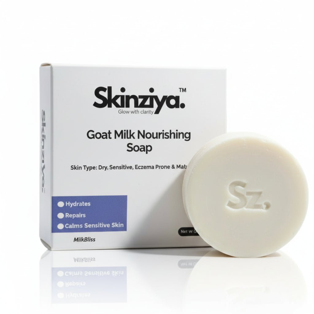Skinziya Goat Milk Moisturizing Bath Soap – Gentle Hydration Bar - Skinziya