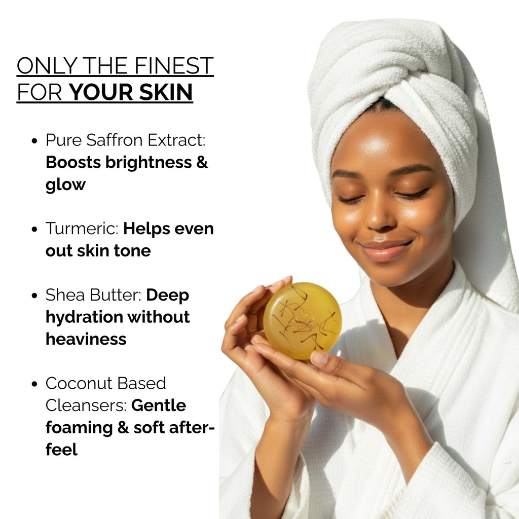 Skinziya Royal Saffron Glow Soap – Premium Brightening Formula - Skinziya