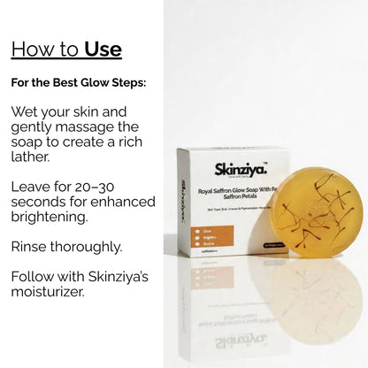 Skinziya Royal Saffron Glow Soap – Premium Brightening Formula - Skinziya