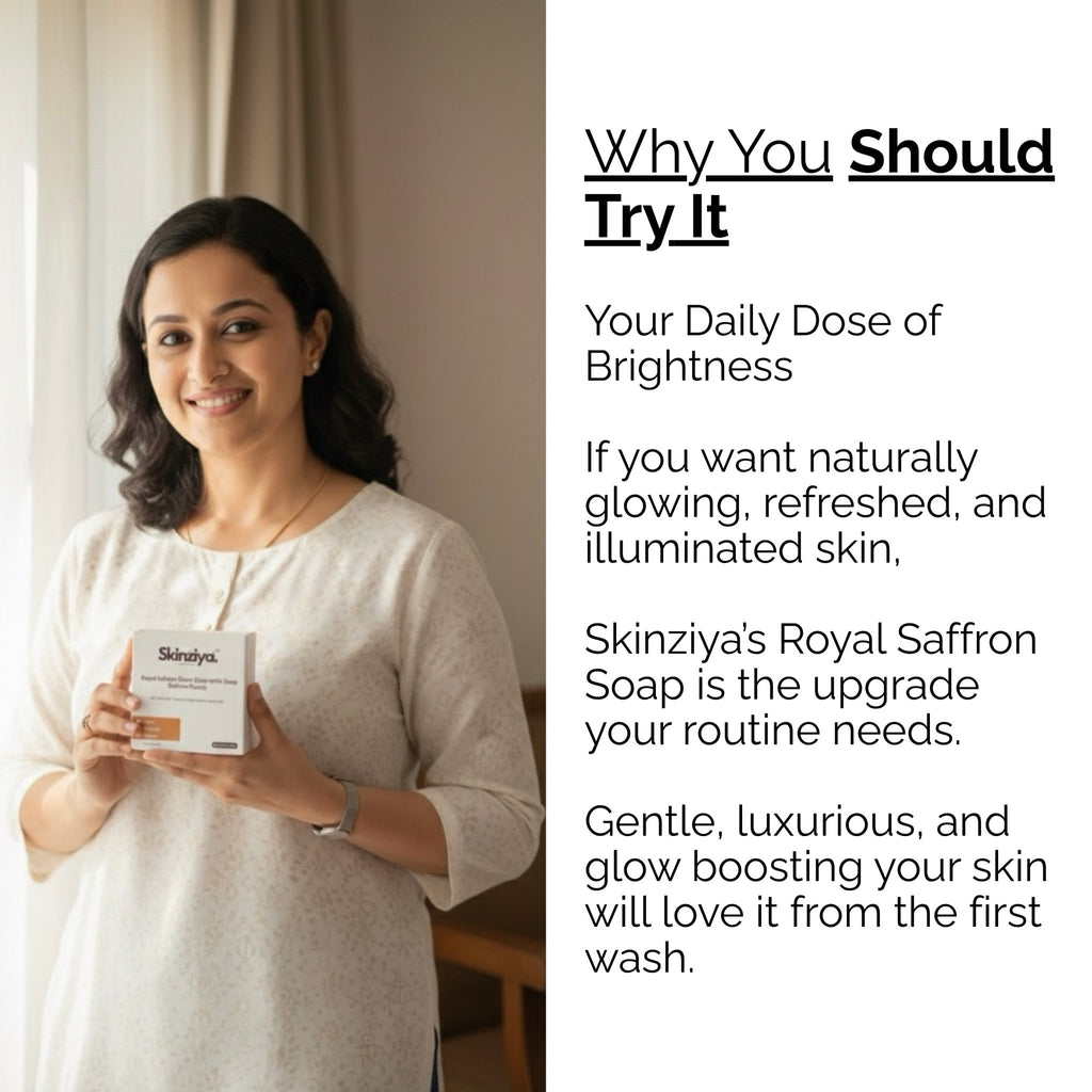 Skinziya Royal Saffron Glow Soap – Premium Brightening Formula - Skinziya