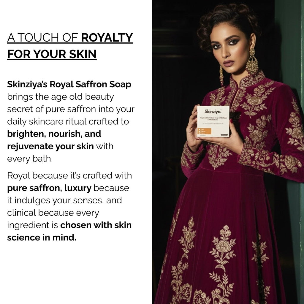 Skinziya Royal Saffron Glow Soap – Premium Brightening Formula - Skinziya