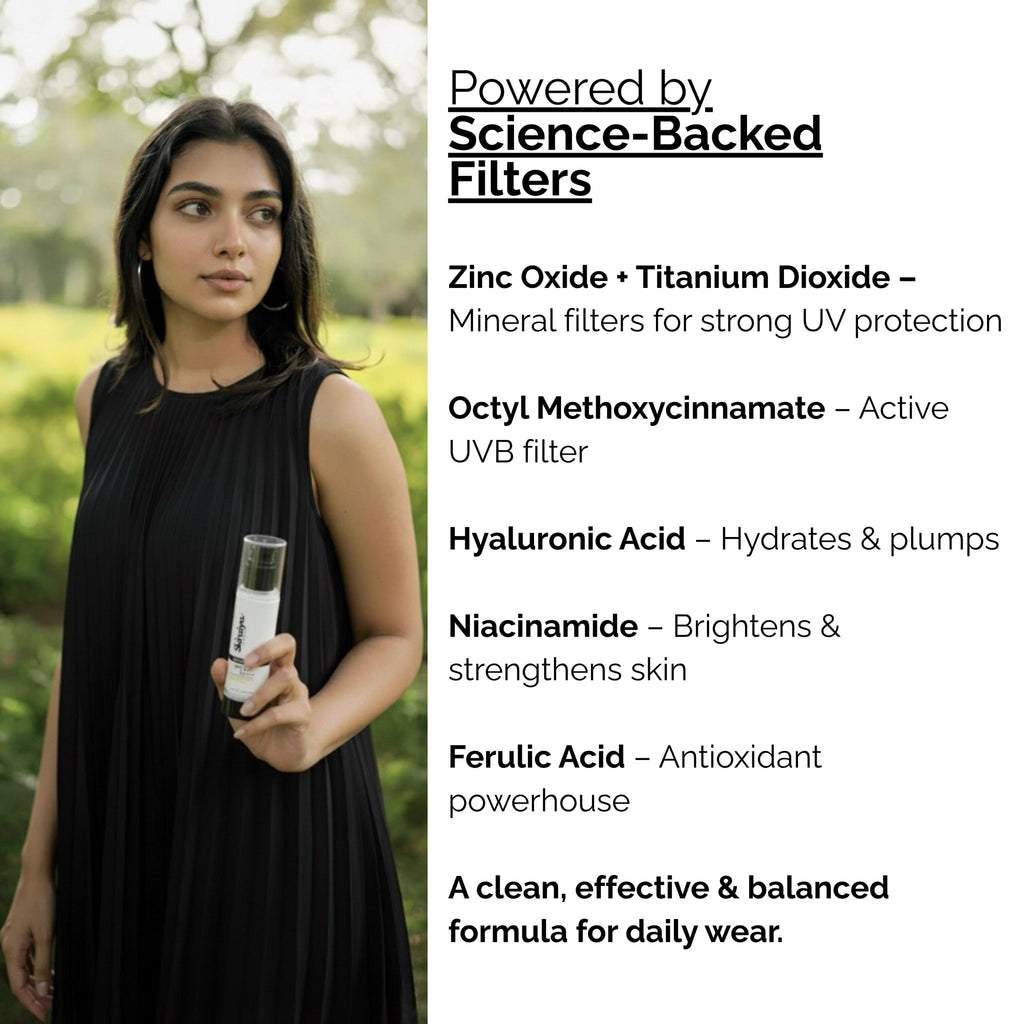 Skinziya SPF 50+ PA++++ Sunscreen – Broad Spectrum UVA/UVB Protection - Skinziya