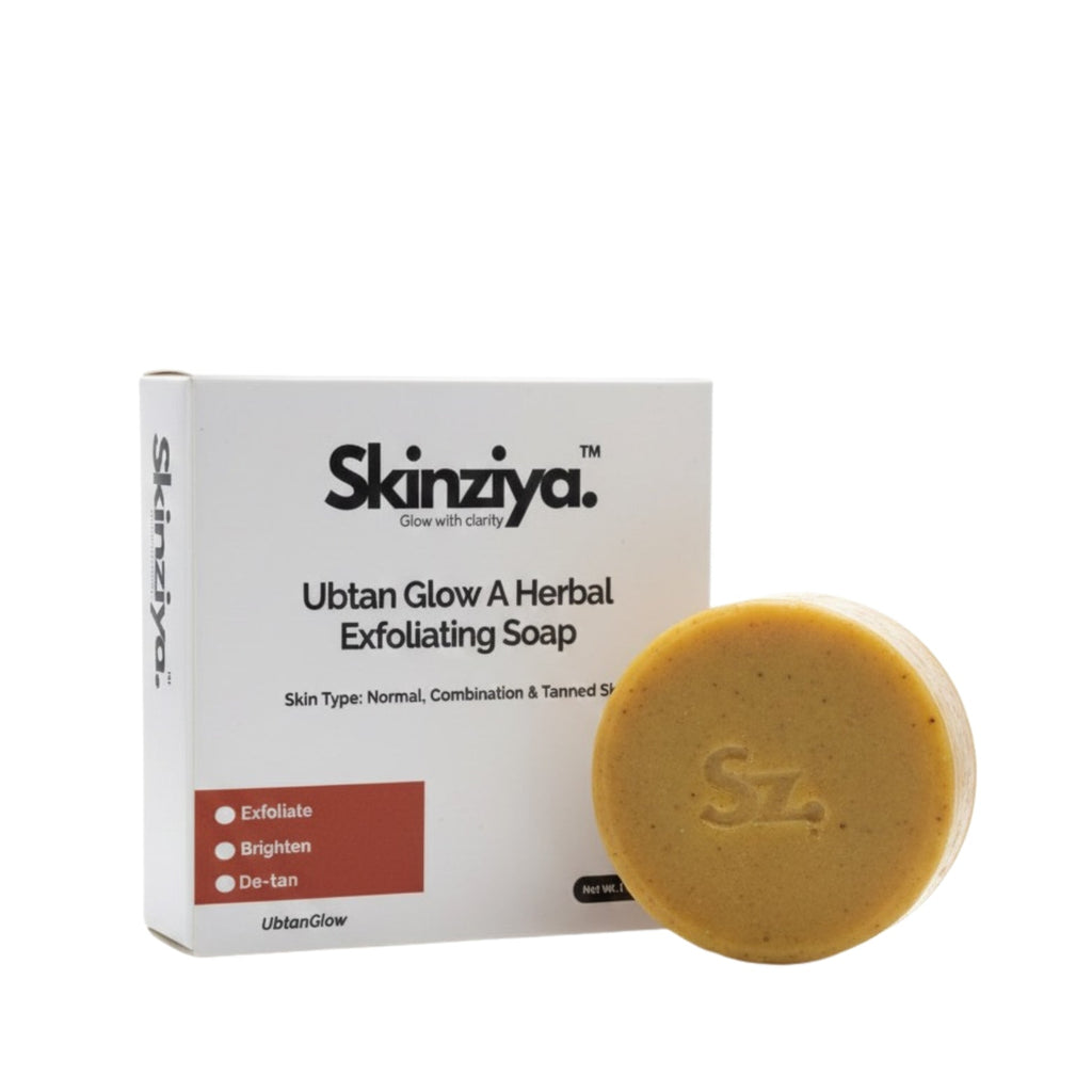 Skinziya Ubtan Herbal Brightening Bath Soap – Turmeric & Sandalwood - Skinziya